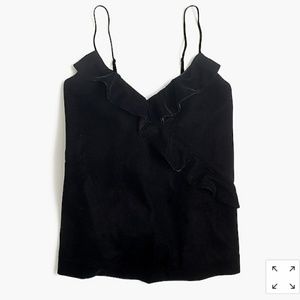J. Crew Velvet Ruffle Cami